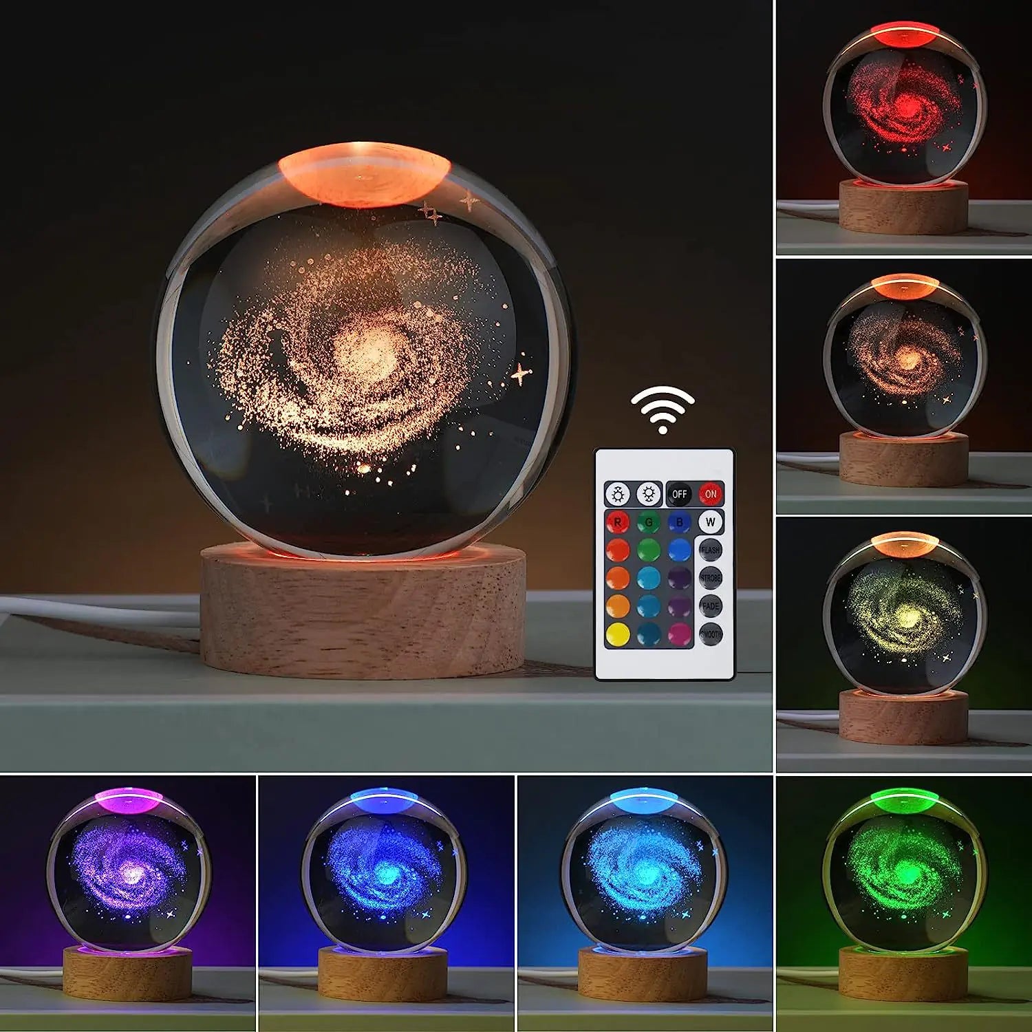 🪐 3D Solar System Crystal Ball Night Light with Remote – Premium Collector Edition