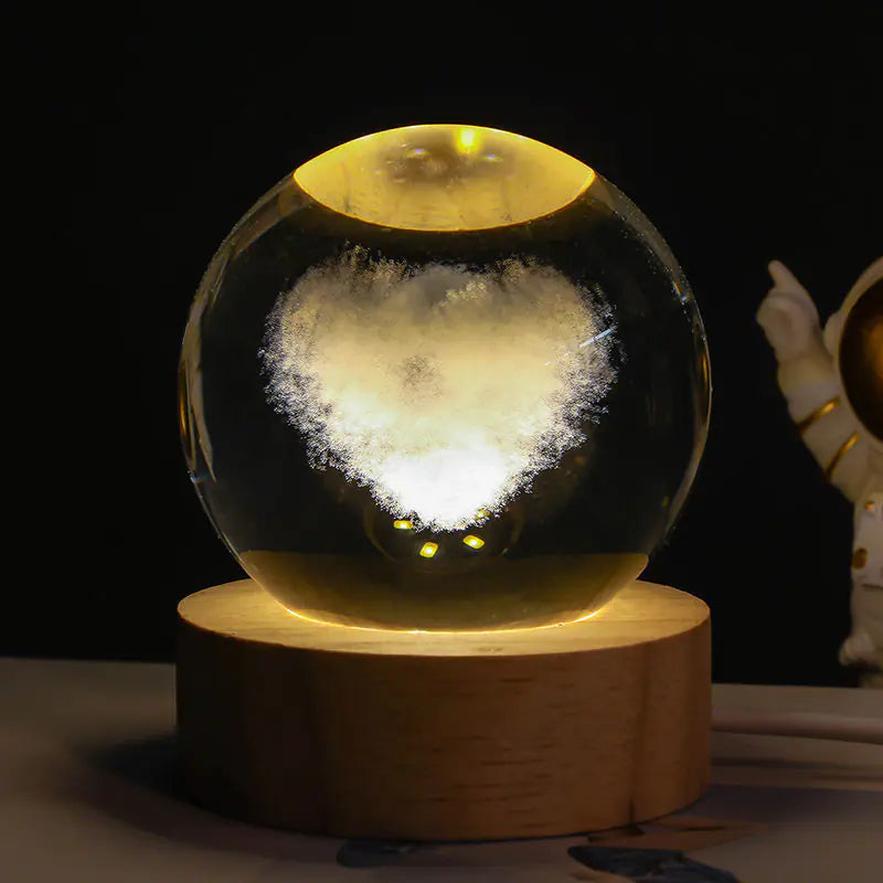 🪐 3D Solar System Crystal Ball Night Light with Remote – Premium Collector Edition