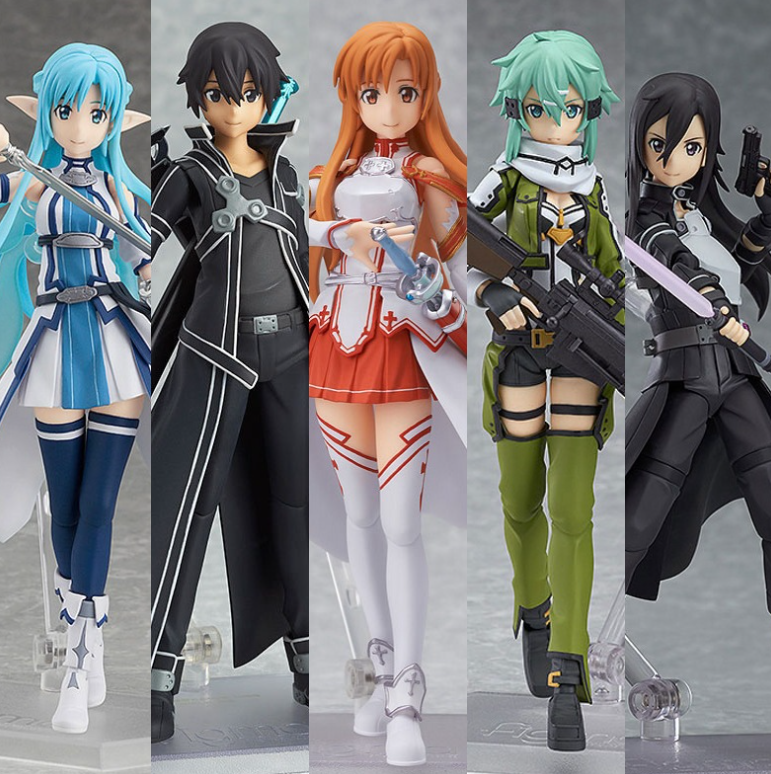 Sword Art Online Kirito, Asuna and Sion Figma Action Figures – Collectible