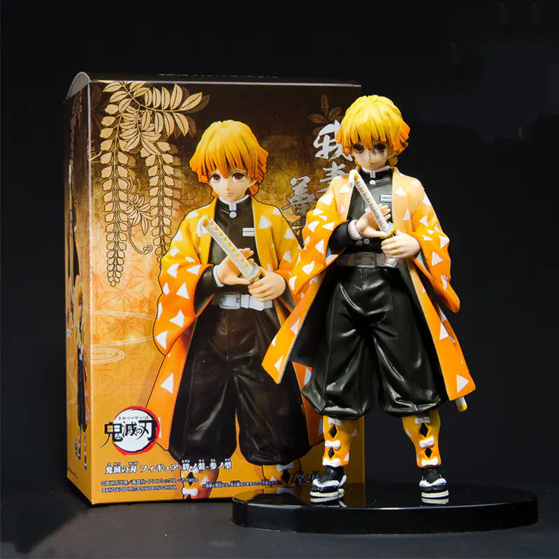 Demon Slayer Tanjiro, Nezuko, Zenitsu & Inosuke Premium Collectible Figure – 16CM Anime Display Model ⚔️