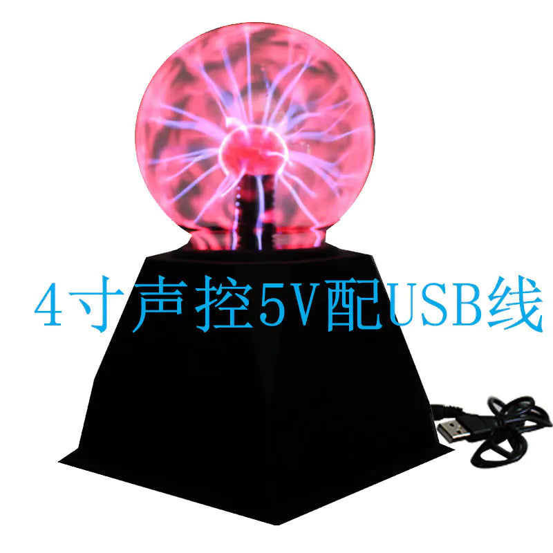USB Plasma Magic Ball Lamp | Sound-Activated Lightning Sphere Light for Room Decor