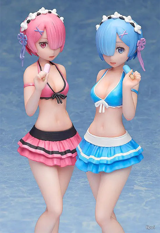 Re:Zero Summer Swimsuit Duo Figures with Ice Cream