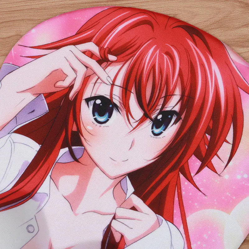 Silicone Gaming Mouse Pad with Wrist Rest - Rias Gremory Design