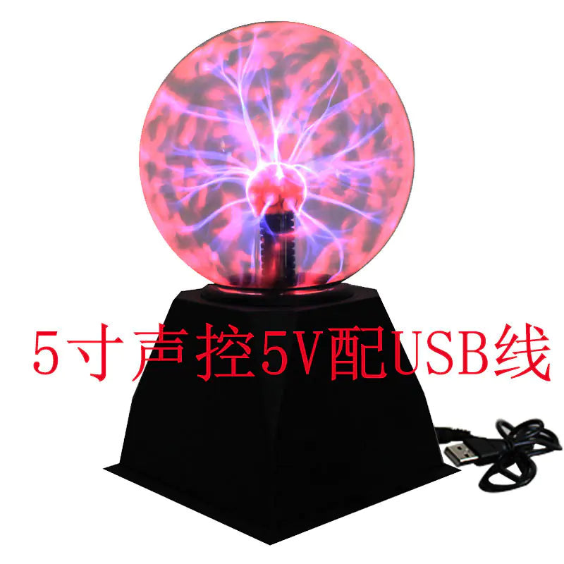 USB Plasma Magic Ball Lamp | Sound-Activated Lightning Sphere Light for Room Decor