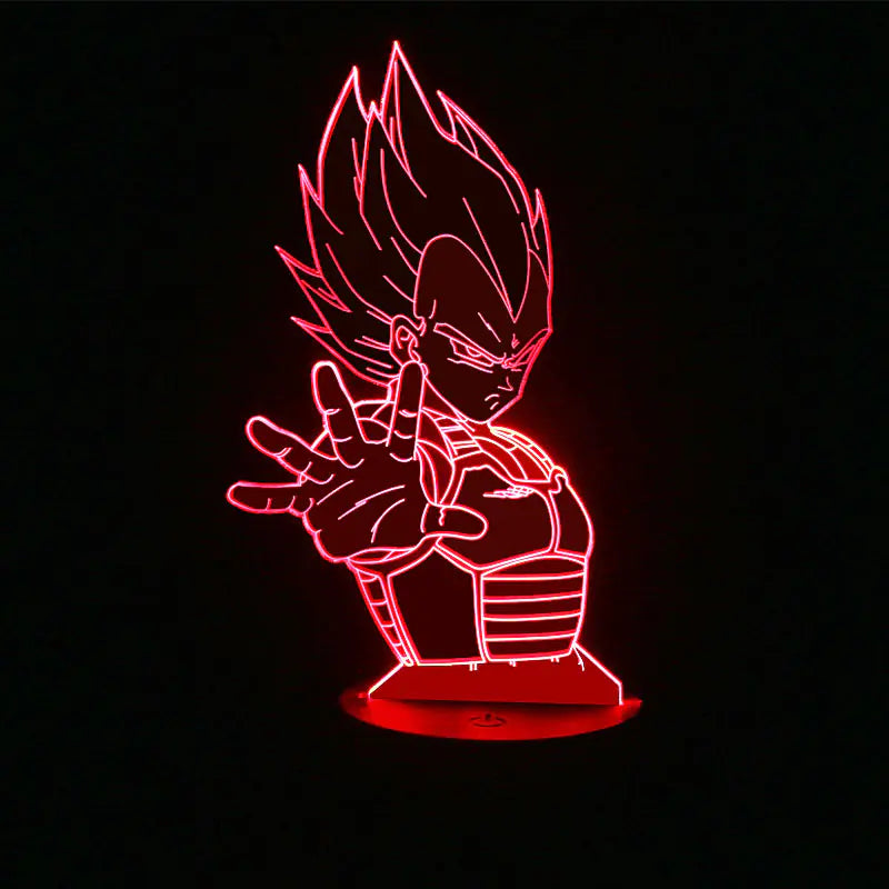 3D Dragon Ball Z LED Night Lamp ⚡ Anime Table Light | Color Changing Bedside Lamp with Remote & Touch Control