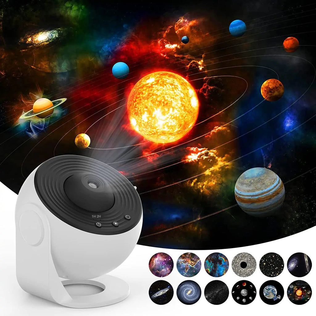 Globe Galaxy Projector Lamp – 12 HD Cosmic Projection Films | Premium Ambient Light