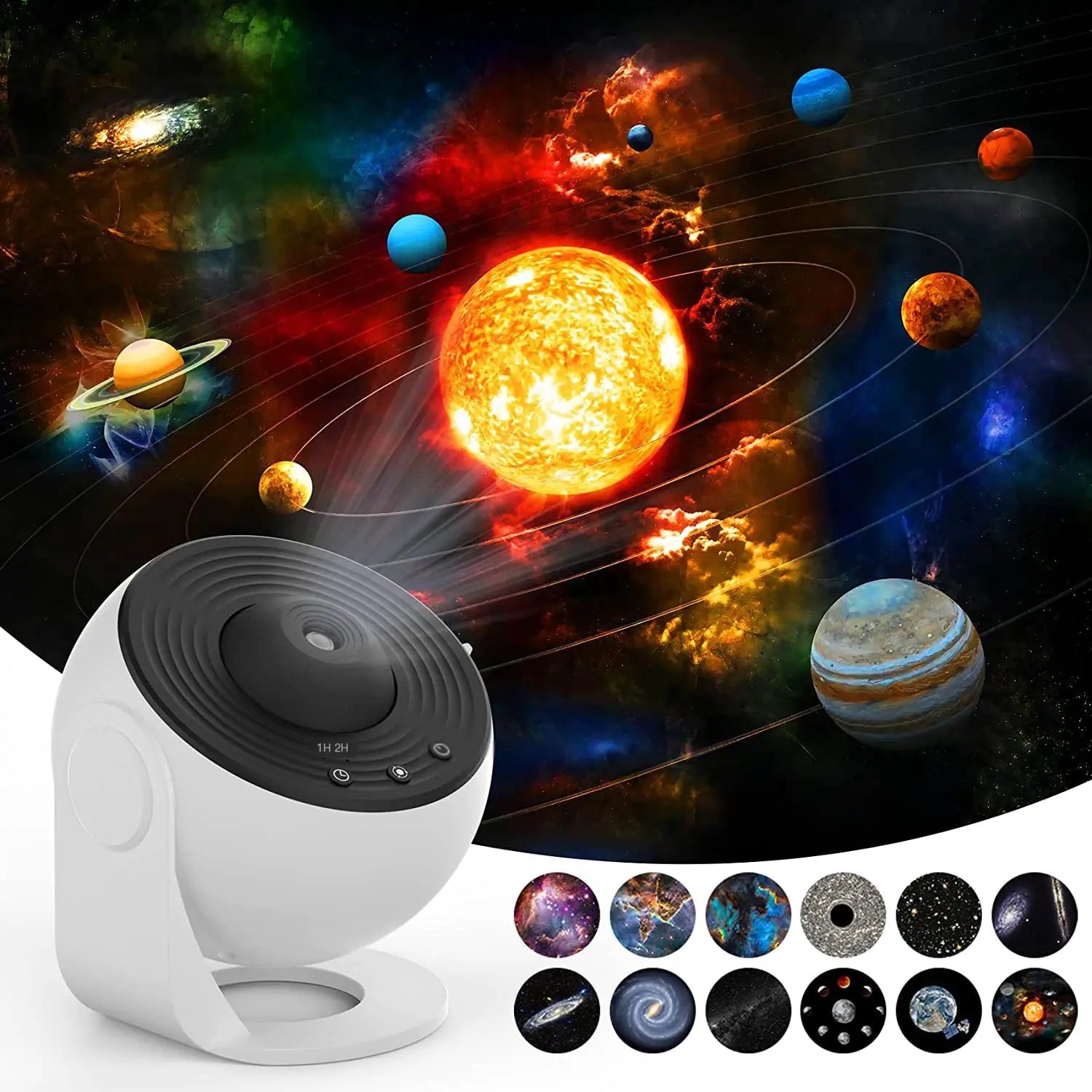 Globe Galaxy Projector Lamp – 12 HD Cosmic Projection Films | Premium Ambient Light
