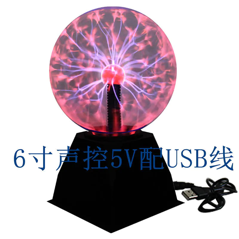 USB Plasma Magic Ball Lamp | Sound-Activated Lightning Sphere Light for Room Decor