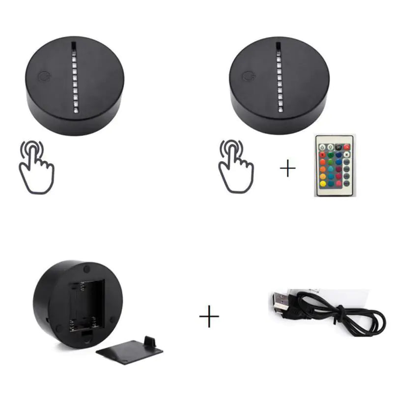 3D Dragon Ball Z LED Night Lamp ⚡ Anime Table Light | Color Changing Bedside Lamp with Remote & Touch Control