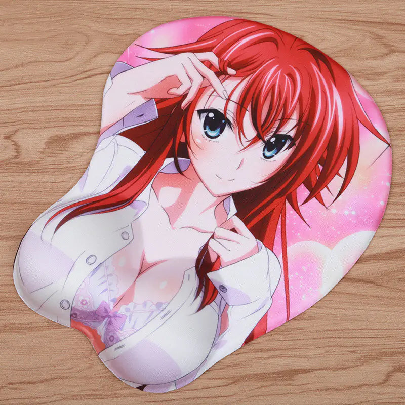 Silicone Gaming Mouse Pad with Wrist Rest - Rias Gremory Design
