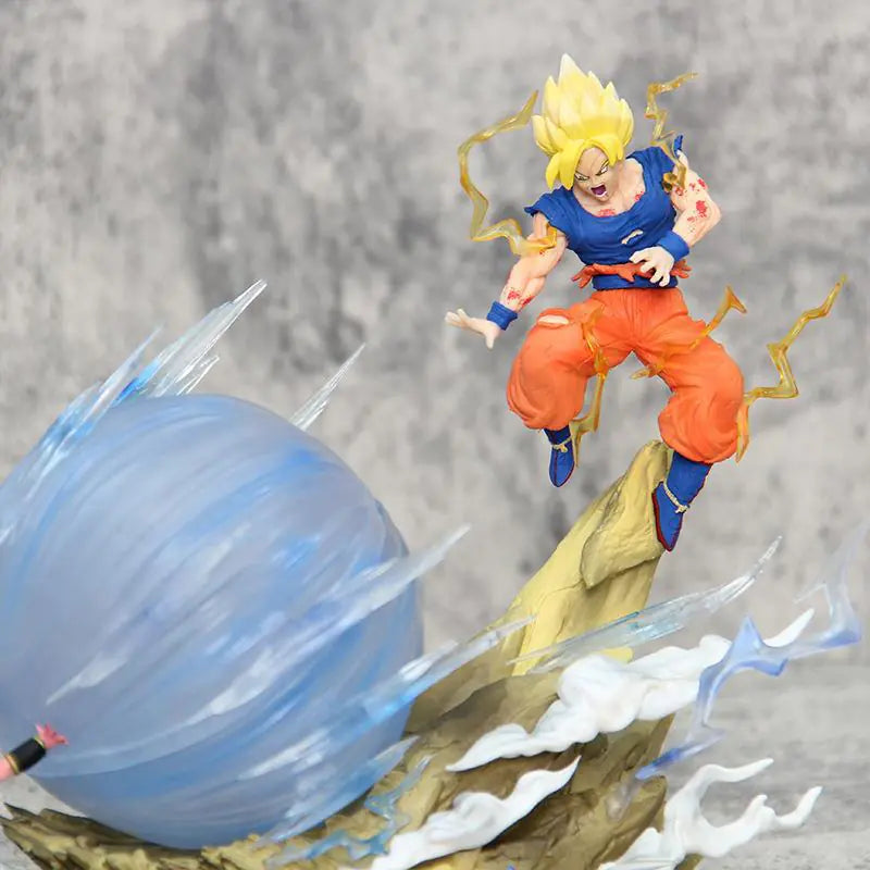 Super Saiyan Goku vs Majin Buu Premium Battle Scene Figure Set | Glowing Kamehameha GK Collectible