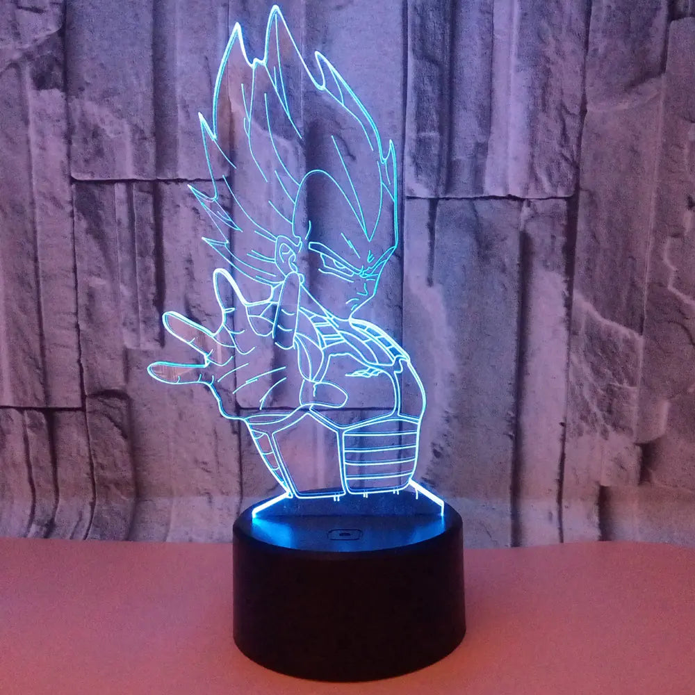 3D Dragon Ball Z LED Night Lamp ⚡ Anime Table Light | Color Changing Bedside Lamp with Remote & Touch Control