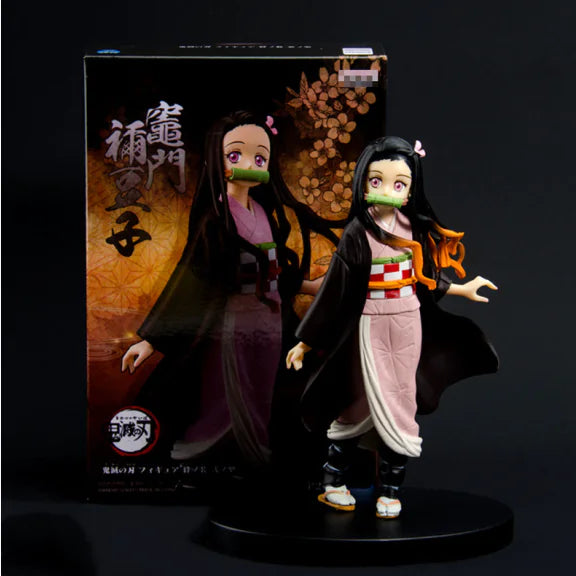 Demon Slayer Tanjiro, Nezuko, Zenitsu & Inosuke Premium Collectible Figure – 16CM Anime Display Model ⚔️