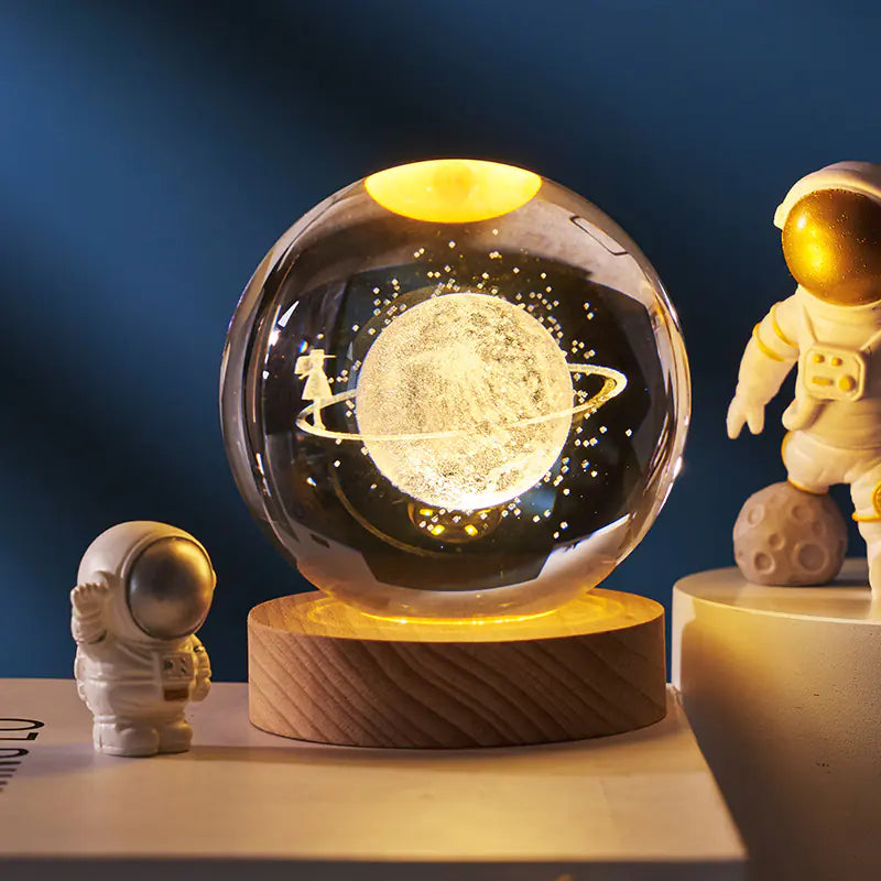 🪐 3D Solar System Crystal Ball Night Light with Remote – Premium Collector Edition