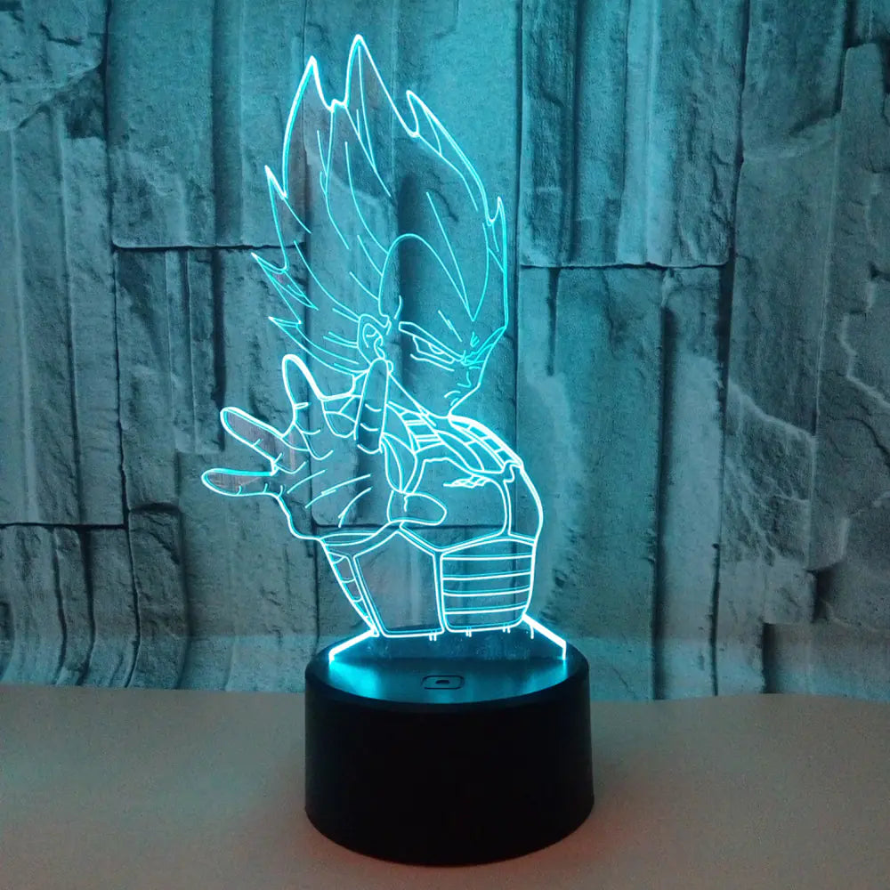 3D Dragon Ball Z LED Night Lamp ⚡ Anime Table Light | Color Changing Bedside Lamp with Remote & Touch Control