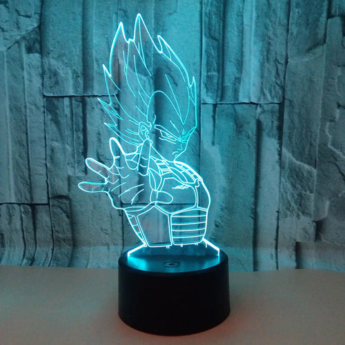 3D Dragon Ball Z LED Night Lamp ⚡ Anime Table Light | Color Changing Bedside Lamp with Remote & Touch Control