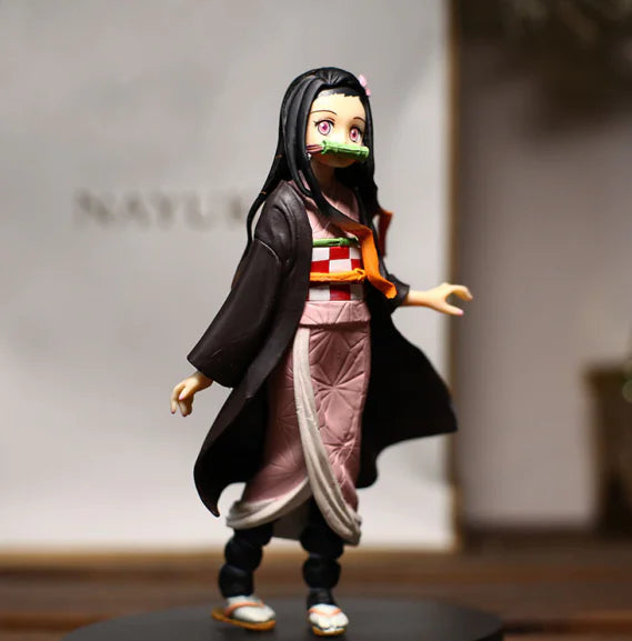 Demon Slayer Tanjiro, Nezuko, Zenitsu & Inosuke Premium Collectible Figure – 16CM Anime Display Model ⚔️