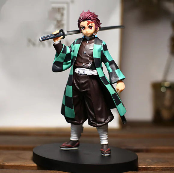 Demon Slayer Tanjiro, Nezuko, Zenitsu & Inosuke Premium Collectible Figure – 16CM Anime Display Model ⚔️