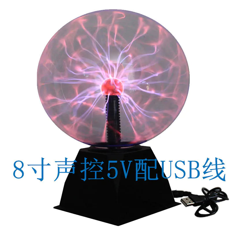 USB Plasma Magic Ball Lamp | Sound-Activated Lightning Sphere Light for Room Decor