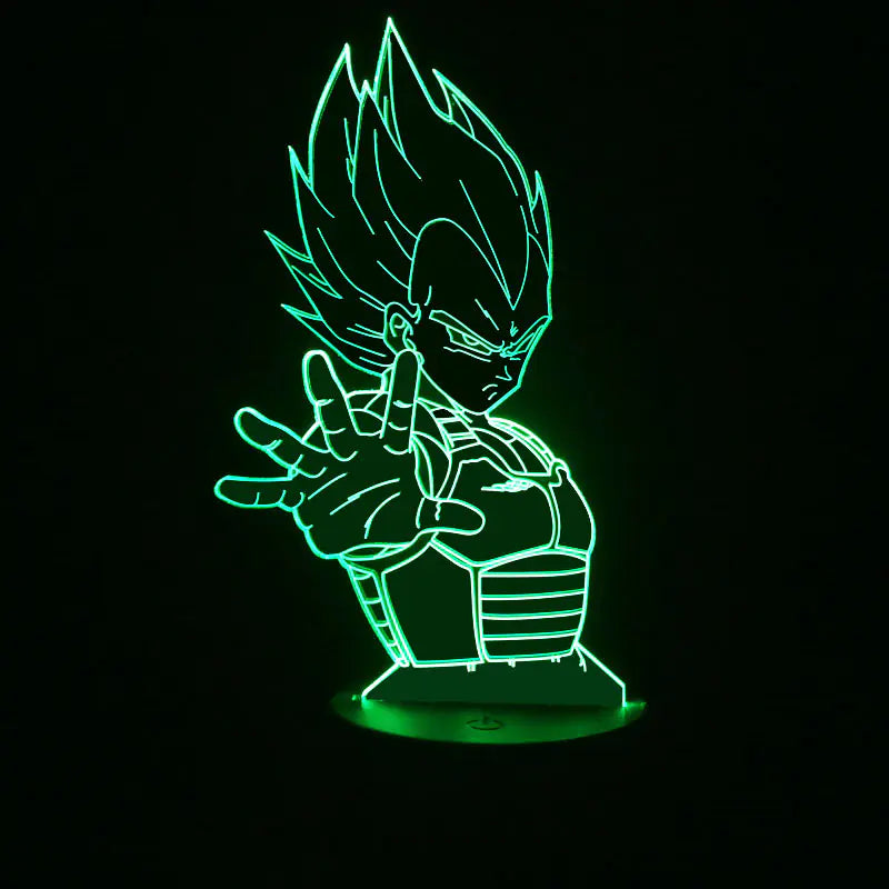 3D Dragon Ball Z LED Night Lamp ⚡ Anime Table Light | Color Changing Bedside Lamp with Remote & Touch Control