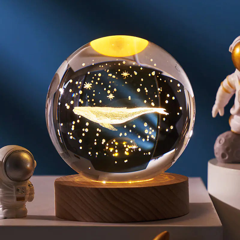 🪐 3D Solar System Crystal Ball Night Light with Remote – Premium Collector Edition