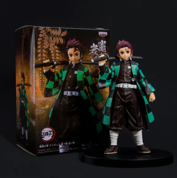 Demon Slayer Tanjiro, Nezuko, Zenitsu & Inosuke Premium Collectible Figure – 16CM Anime Display Model ⚔️
