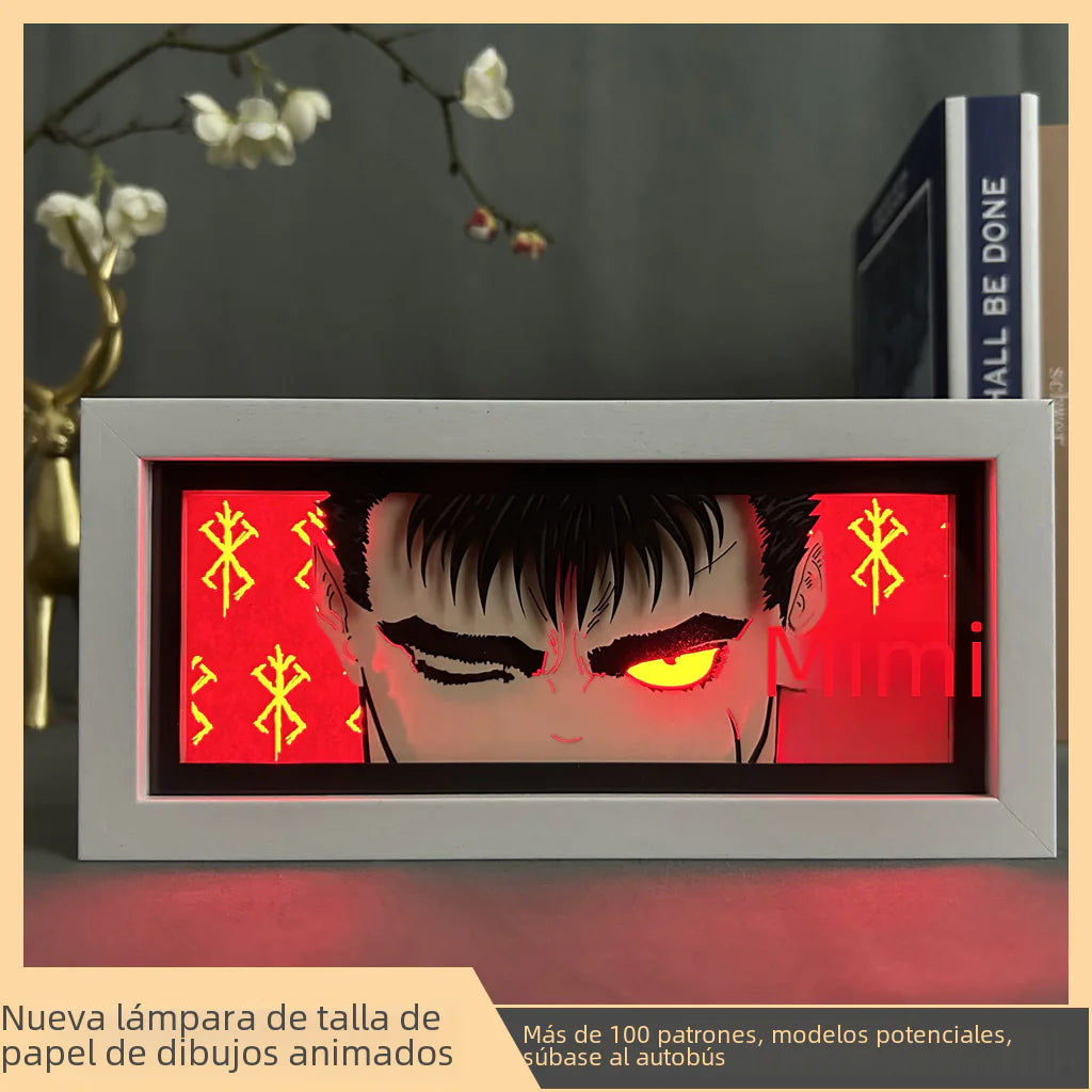 Anime Paper Cut Lamp Desktop Light for Anime Collectors
