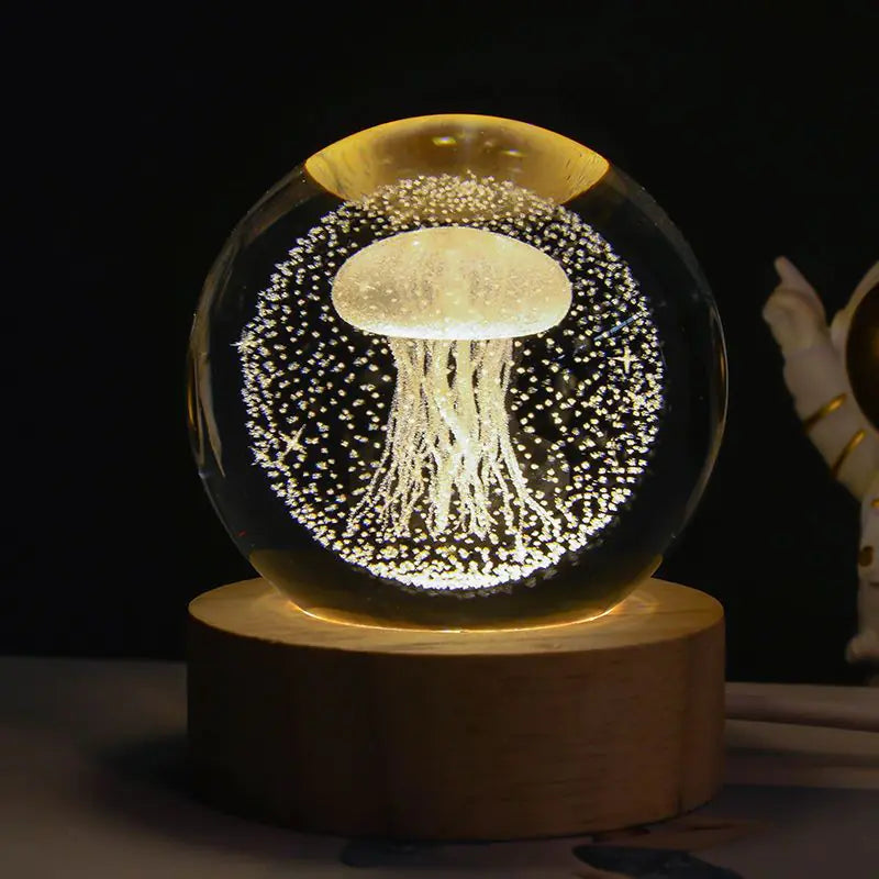 🪐 3D Solar System Crystal Ball Night Light with Remote – Premium Collector Edition