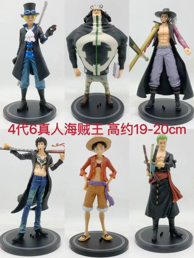 One Piece Grand Line Character Set (6 Pcs) | Straw Hat Pirates & Allies Collector Figures