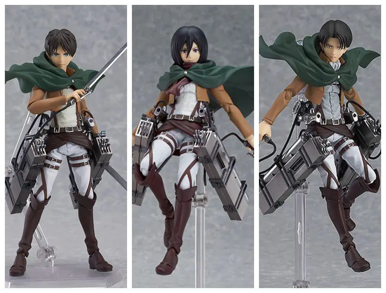 Attack on Titan Premium Figures Set | Eren, Mikasa & Levi Collectible