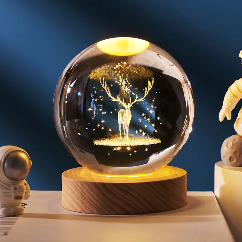🪐 3D Solar System Crystal Ball Night Light with Remote – Premium Collector Edition