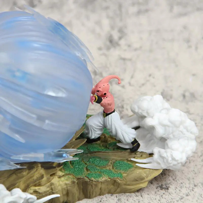 Super Saiyan Goku vs Majin Buu Premium Battle Scene Figure Set | Glowing Kamehameha GK Collectible