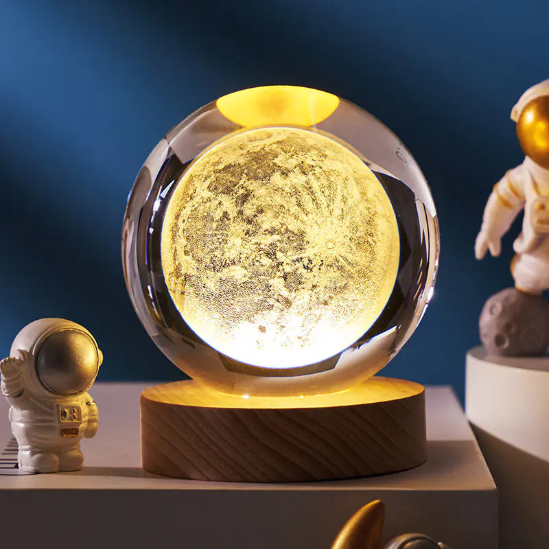 🪐 3D Solar System Crystal Ball Night Light with Remote – Premium Collector Edition